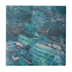 Cerâmica Azulejo de mármore azul da cerceta
