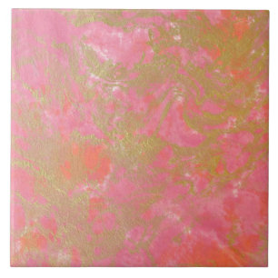 Cerâmica Azulejo de mármore Dourado, Rosa Simples e Modern