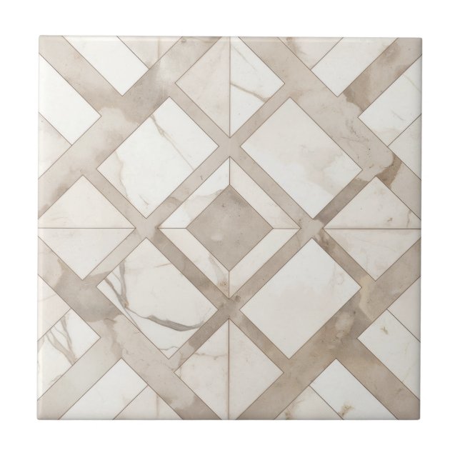 Cerâmica Azulejo de Mármore Luxurioso Beige Diamond (Frente)