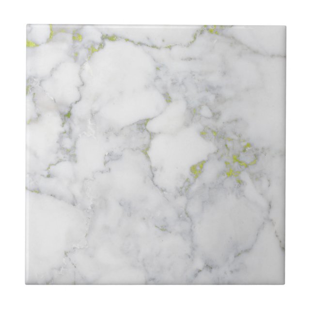 Cerâmica Azulejo de mármore personalizável com veias Ouros (Frente)