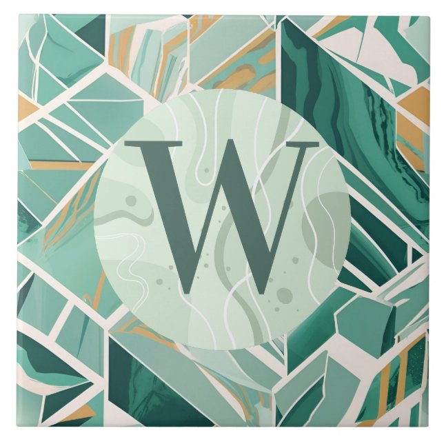 Cerâmica Azulejo de Mármore Verde Claro (Frente)