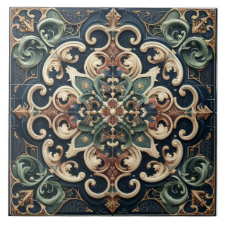 Cerâmica Azulejo de Maximalismo Tradicional Opulsivo