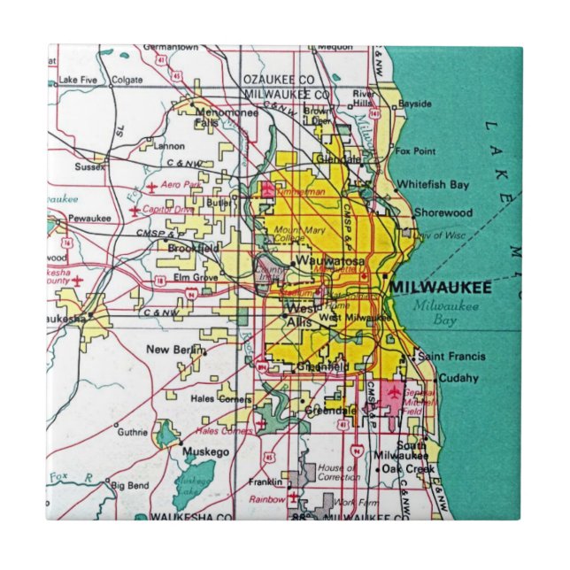 Cerâmica Azulejo de Milwaukee (Frente)