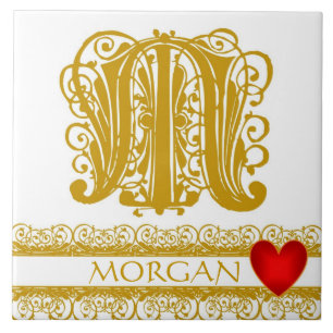 Cerâmica Azulejo de Modelo de Coração Vermelho Dourado co