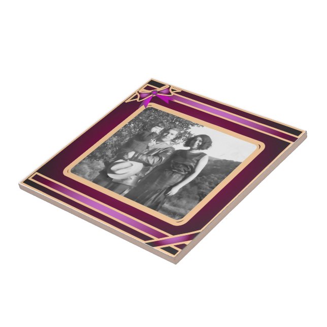 Cerâmica Azulejo de Modelo de Foto de Fita Roxo (Lateral)