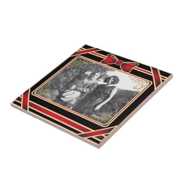 Cerâmica Azulejo de Modelo de Foto do Friso Vermelho (Lateral)