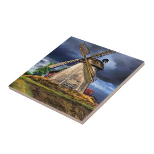 Cerâmica Azulejo de Moinho de Vento Holandês