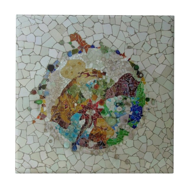 Cerâmica Azulejo de mosaico de Gaudi (Frente)