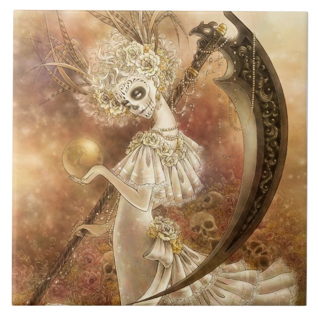 Cerâmica Azulejo de Muerte do papai noel (Frente)