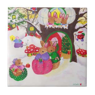Cerâmica Azulejo de Natal da Woodland