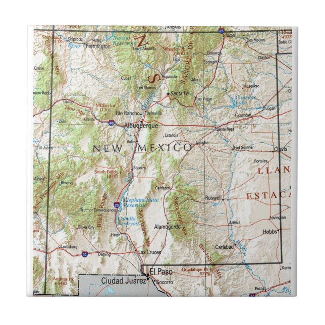 Cerâmica Azulejo de New mexico (Frente)