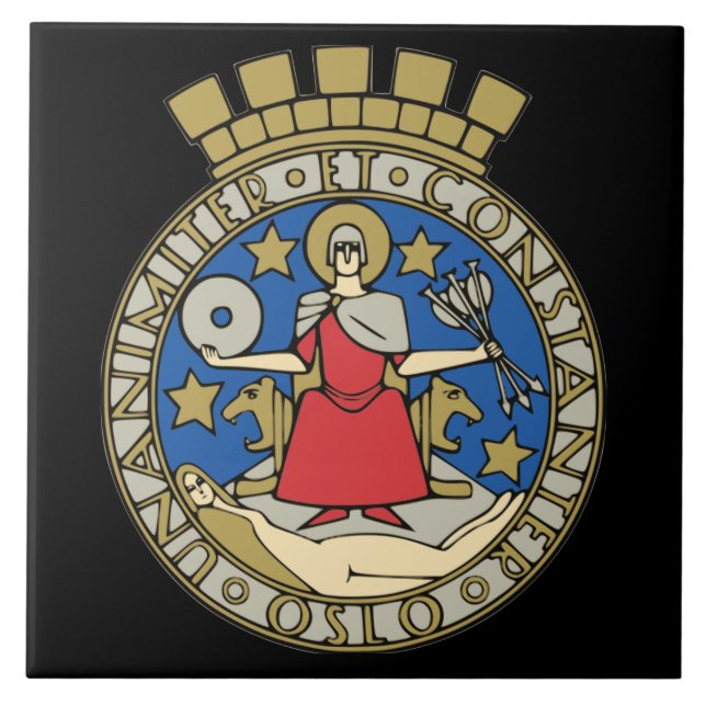 Cerâmica Azulejo de Noruega Oslo (Frente)