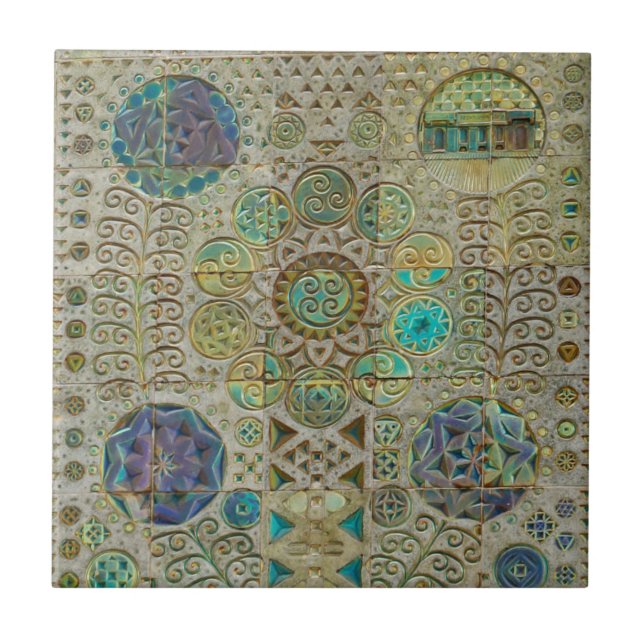 Cerâmica Azulejo de Nouveau da arte (Frente)