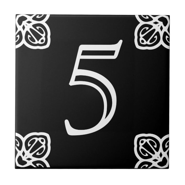 Cerâmica Azulejo de Número Espanhol (Frente)