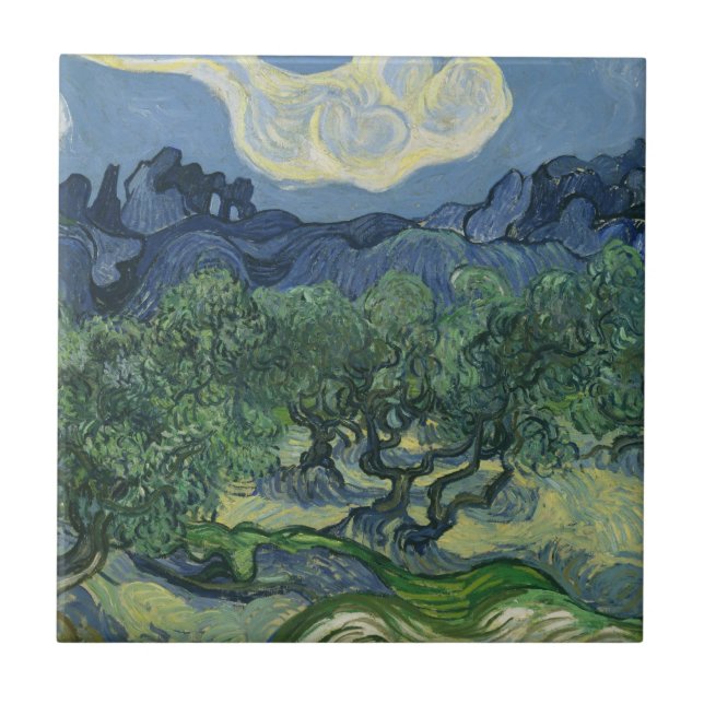 Cerâmica Azulejo de oliveiras (Frente)