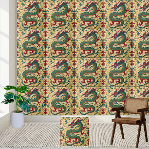 Cerâmica Azulejo de Padrão Chinoiserie Chinês Dragão
