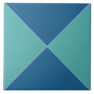 Cerâmica Azulejo de padrão de diamante azul e verde marroqu
