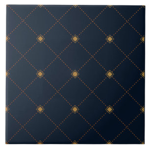 Cerâmica Azulejo de Padrão de Diamante Dourado