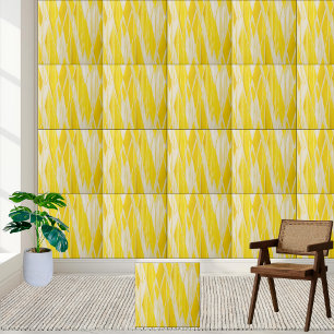 Cerâmica Azulejo de padrão de diamante geométrico amarelo