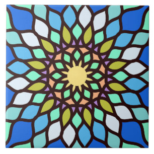 Cerâmica Azulejo de padrão de mosaico islâmico bonito