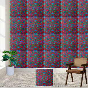 Cerâmica Azulejo de Padrão Escandinavo Celta de Nó Celta Vi