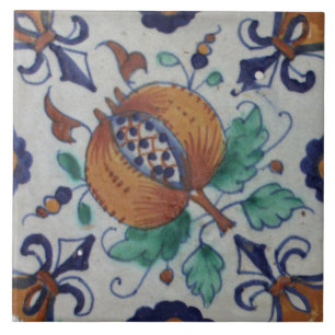 Cerâmica Azulejo de Padrão Floral Repro Delft