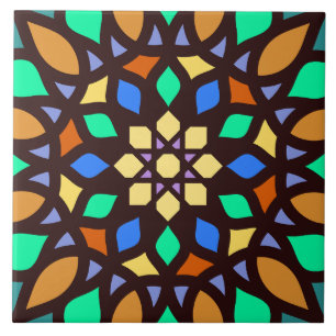 Cerâmica azulejo de padrão geométrico mosaico islâmico