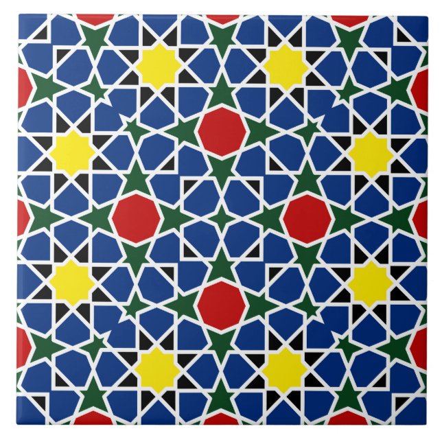 Cerâmica Azulejo de Padrão Geométrico Mosaico marroquino (Frente)