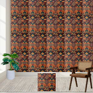 Cerâmica Azulejo de padrão inspirado no Kilim para backspla