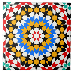 Cerâmica azulejo de padrões geométricos islâmicos