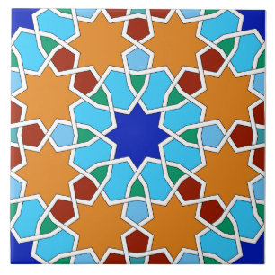 Cerâmica azulejo de padrões geométricos islâmicos