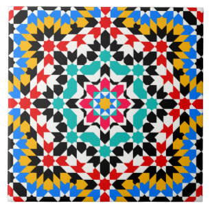 Cerâmica azulejo de padrões geométricos islâmicos