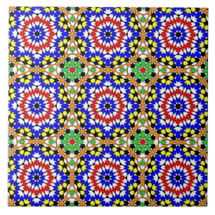 Cerâmica azulejo de padrões geométricos islâmicos