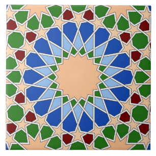 Cerâmica azulejo de padrões geométricos islâmicos
