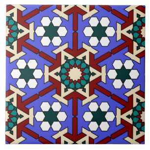 Cerâmica azulejo de padrões geométricos islâmicos
