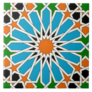 Cerâmica azulejo de padrões geométricos islâmicos