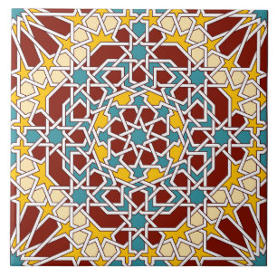 Cerâmica azulejo de padrões geométricos islâmicos