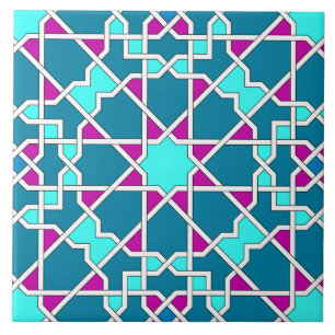 Cerâmica azulejo de padrões geométricos islâmicos