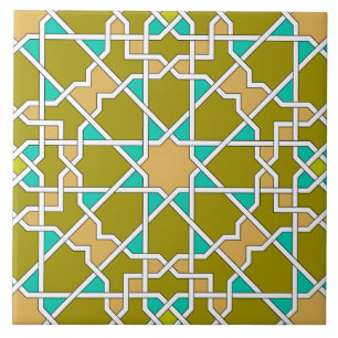 Cerâmica azulejo de padrões geométricos islâmicos