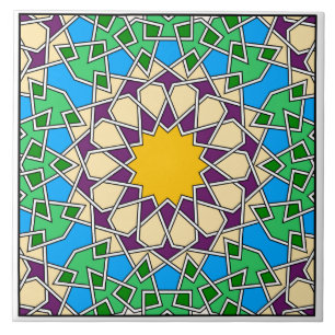 Cerâmica azulejo de padrões geométricos islâmicos