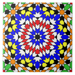 Cerâmica azulejo de padrões geométricos islâmicos