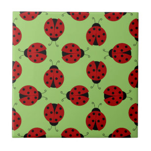 Cerâmica Azulejo de padrões Ladybugs