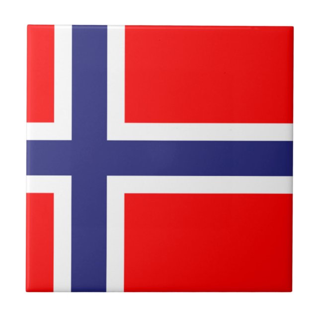 Cerâmica Azulejo de pavilhão norueguês (Frente)