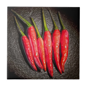 Cerâmica Azulejo de Peppers Red Chili/Trivet