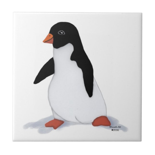 Cerâmica Azulejo de pinguins (Frente)