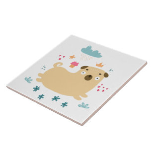 Cerâmica Azulejo de Puggy Feliz