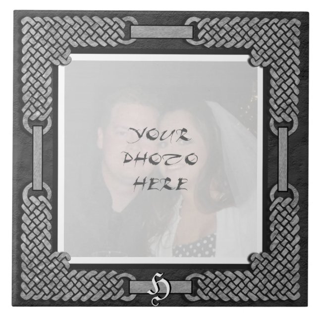 Cerâmica azulejo de Quadro de Fotografia "Celular Cinza" Mo (Frente)