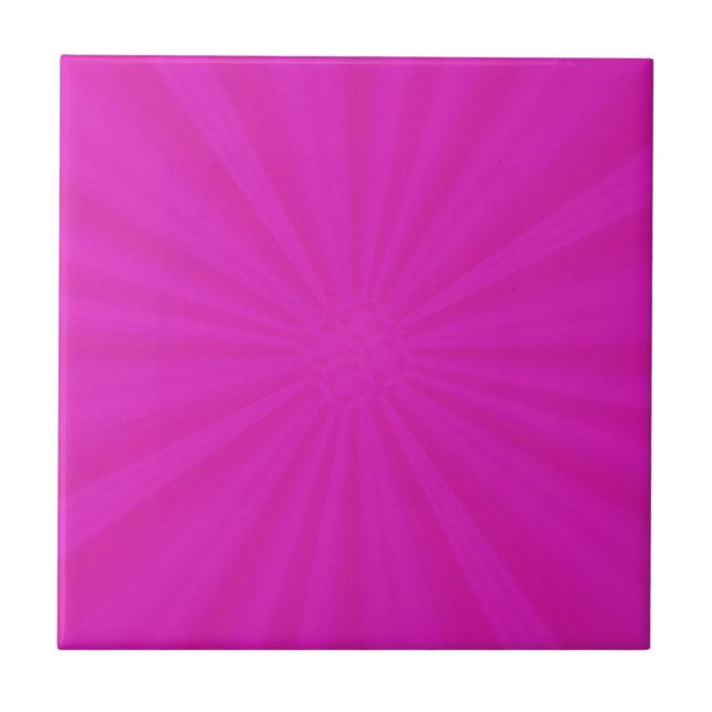 Cerâmica Azulejo de queimadura de estrela rosa quente (Frente)