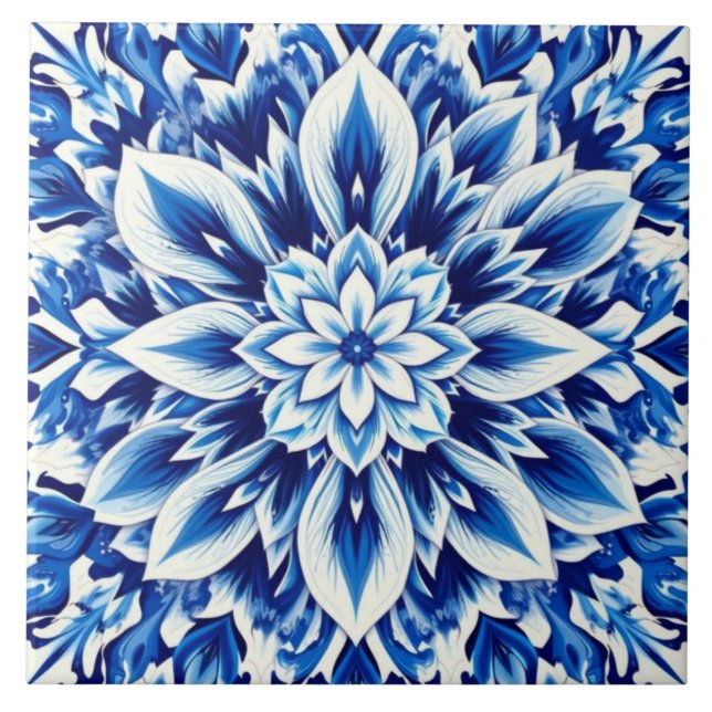 Cerâmica azulejo de radiação azul (Frente)