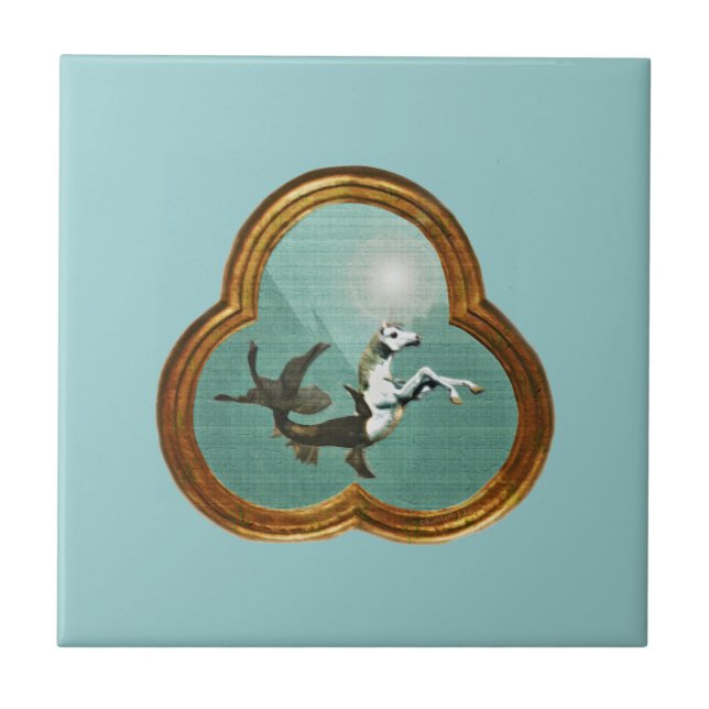 Cerâmica Azulejo de Sea Unicorn (Frente)